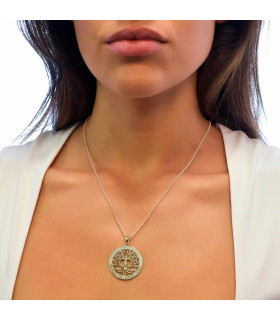 Collar colgante para mujer con árbol de la vida raíces