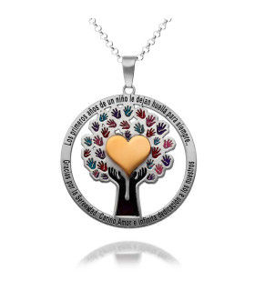 Tree of life heart necklace