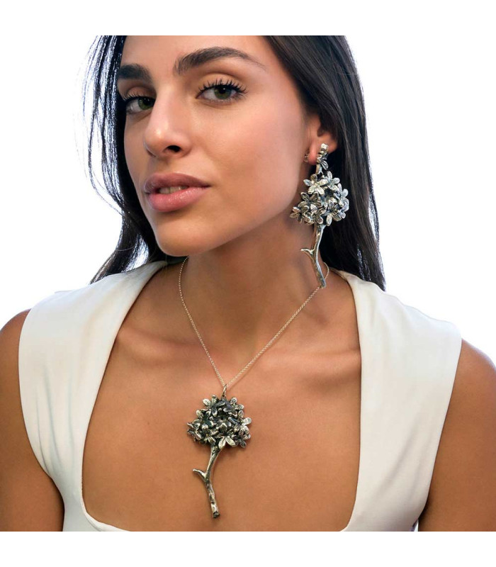 Biznaga Electro earrings for women in silver