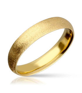 4mm satin half-round wedding ring