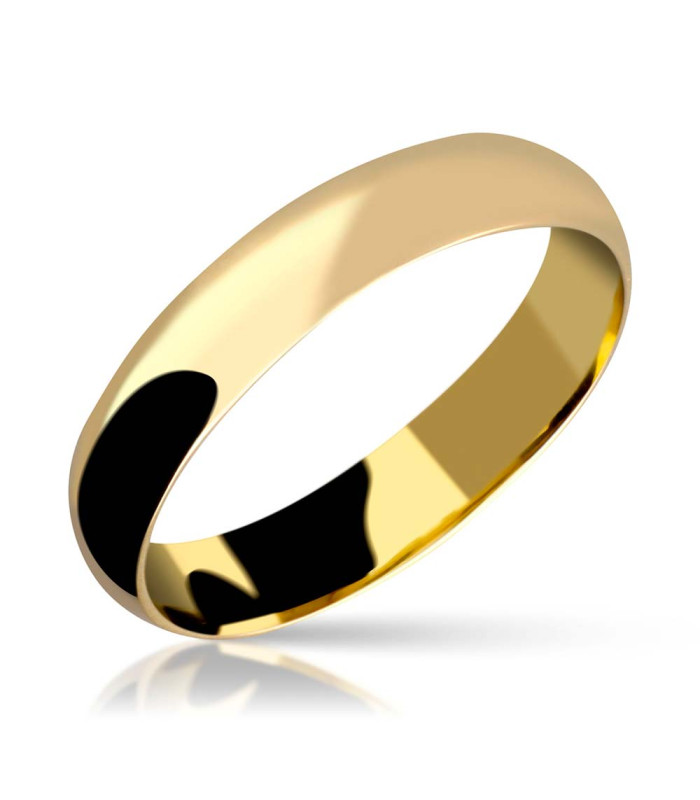 4mm half-round wedding ring