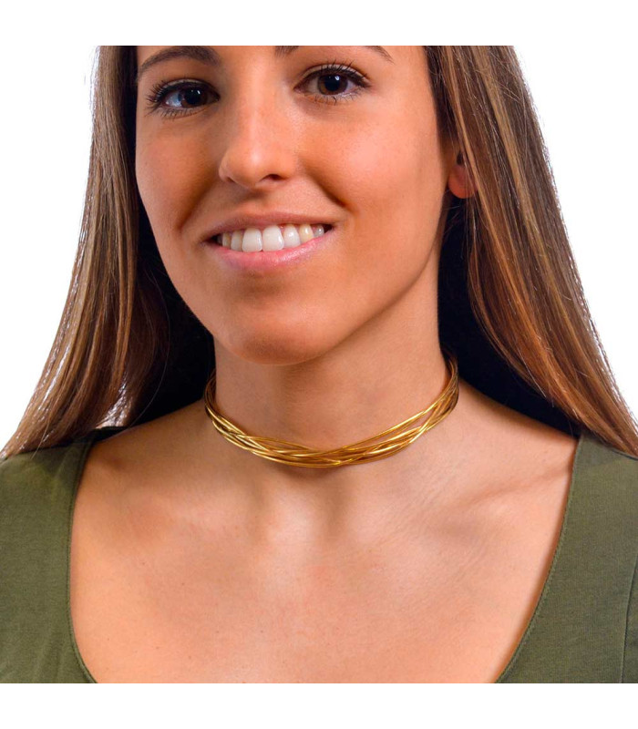 Choker dorado para mujer