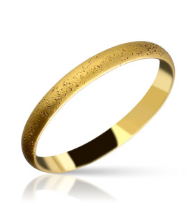 Gold Asphalt Half Round Ring