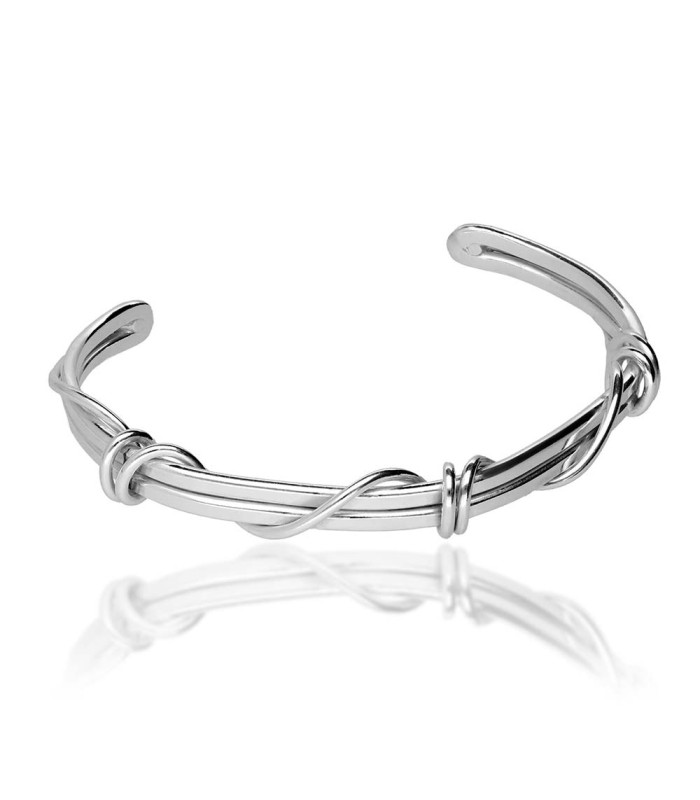 Pulsera de plata, trenza de sueños. Pulsera unisex