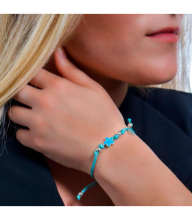 Women's bracelet with blue jasmine