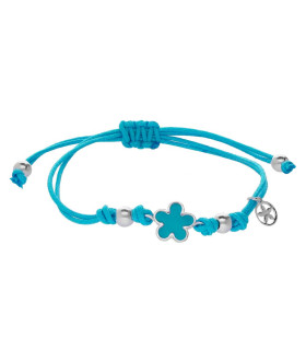 Jasmine bracelet with blue enamel