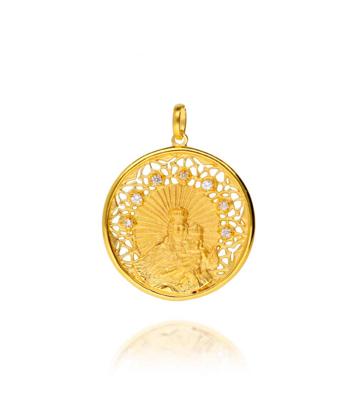 Gold plated Virgen del Carmen medal