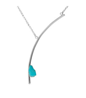 Giorno palo silver necklace with turquoise