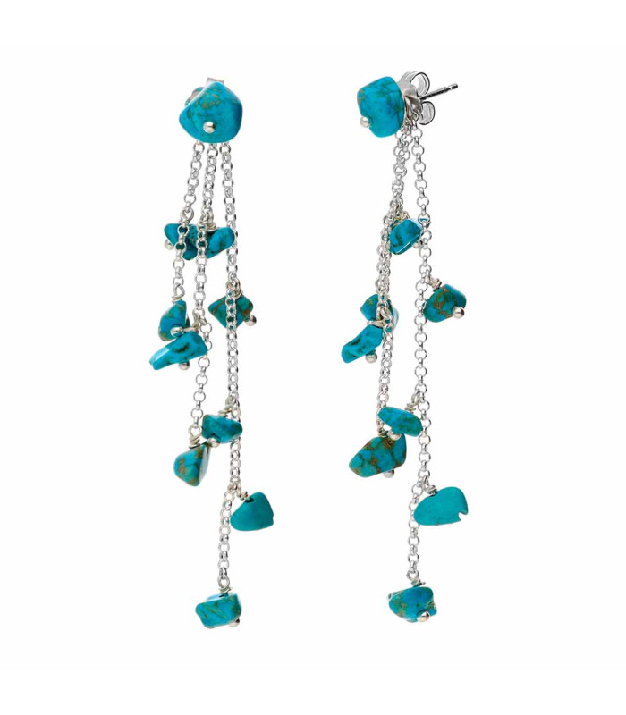 Giorno turquoise chain earrings