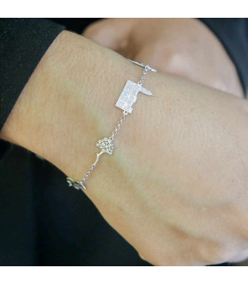 Pulsera de plata con los monumentos típicos de Málaga