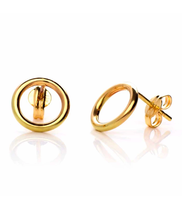 Gold hoop earrings from the Essential collection