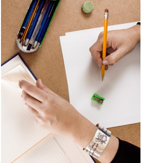 pulsera profesoras con nombre plata