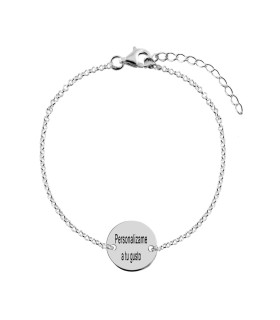 Personalized medal bracelet with names.