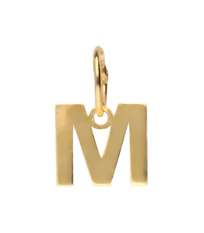 Gold Initial Pendant M