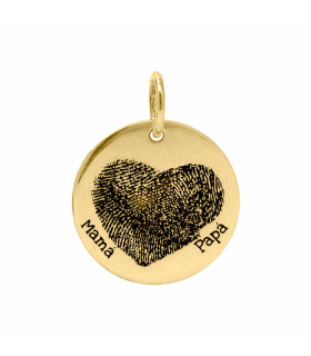 Heart-shaped footprint pendant