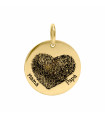 Golden Heart Footprint Pendant