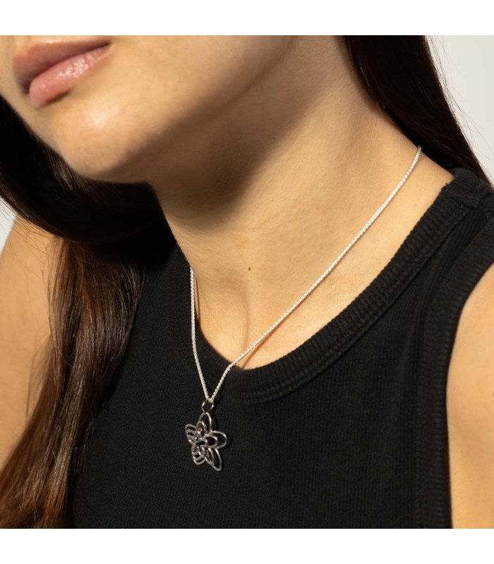 Women's necklace with triflora jasmine pendant.