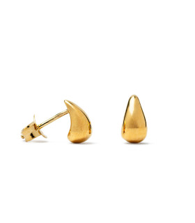 Gold plated silver teardrop earrings