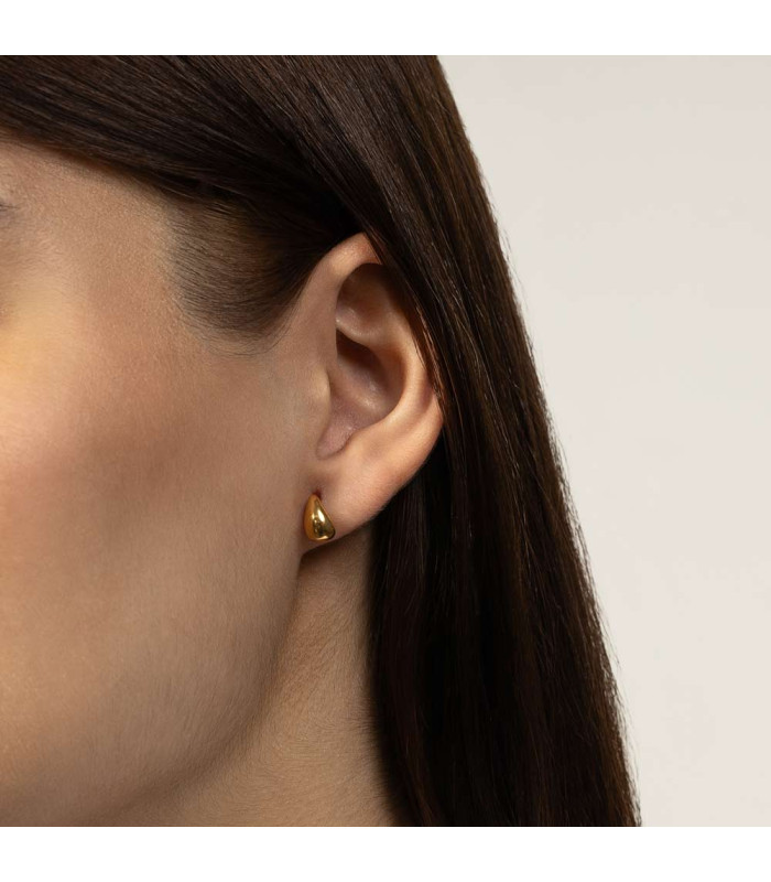 Drop earrings in gold plated silver