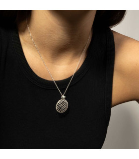 Silver necklace for women with a pendant