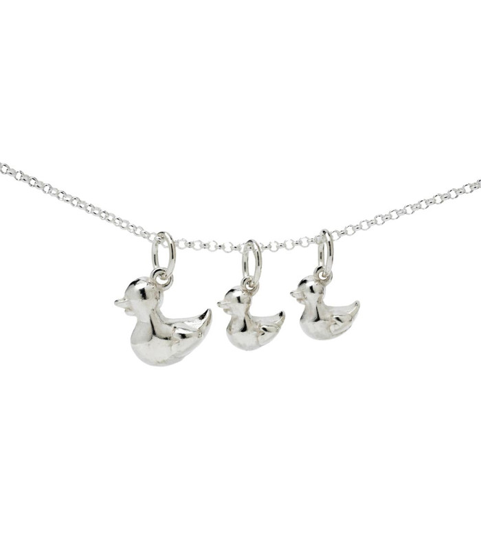 Duck necklace in sterling silver