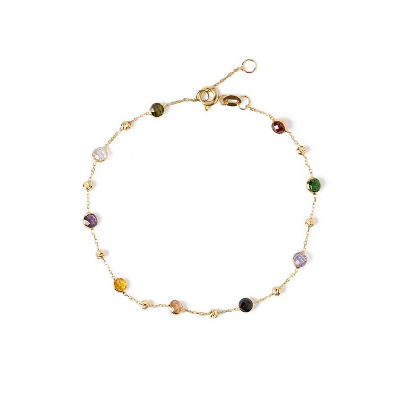 Pulsera oro espectro circonitas