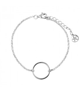 Silver bracelet with circle