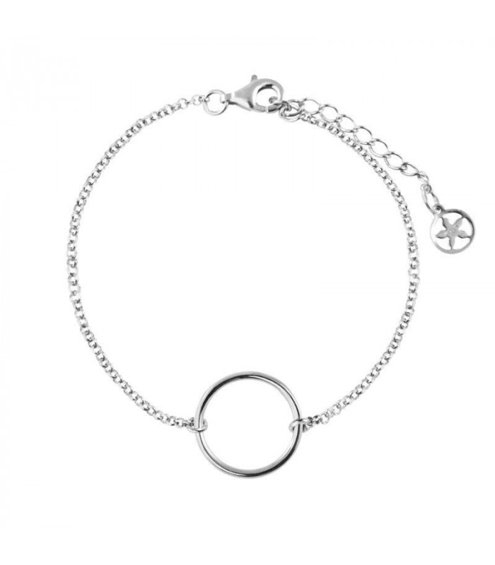 Silver bracelet with circle